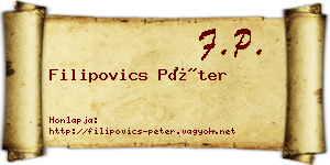 Filipovics Péter névjegykártya
